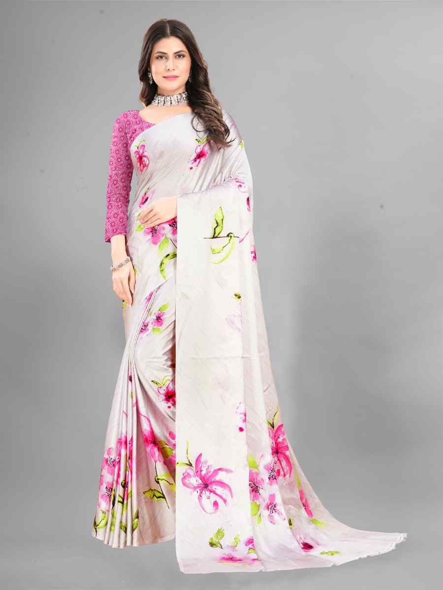 Multi Tussar Silk Printed Festival Wedding Heavy Border Saree