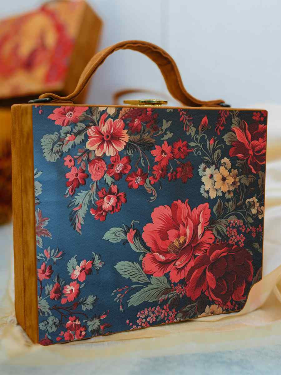 Multi Wooden Traditional Printed Clutches