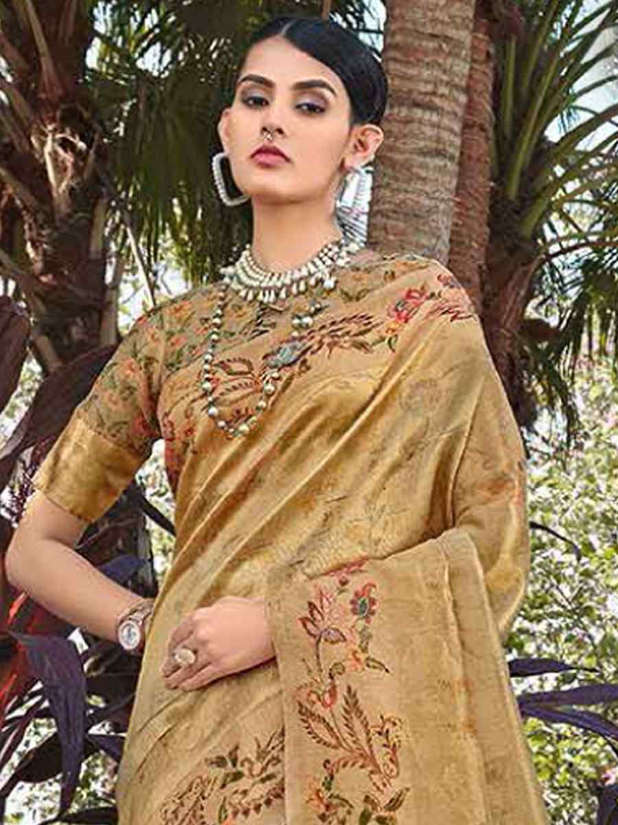 Mustard Silk Handwoven Festival Wedding Heavy Border Saree