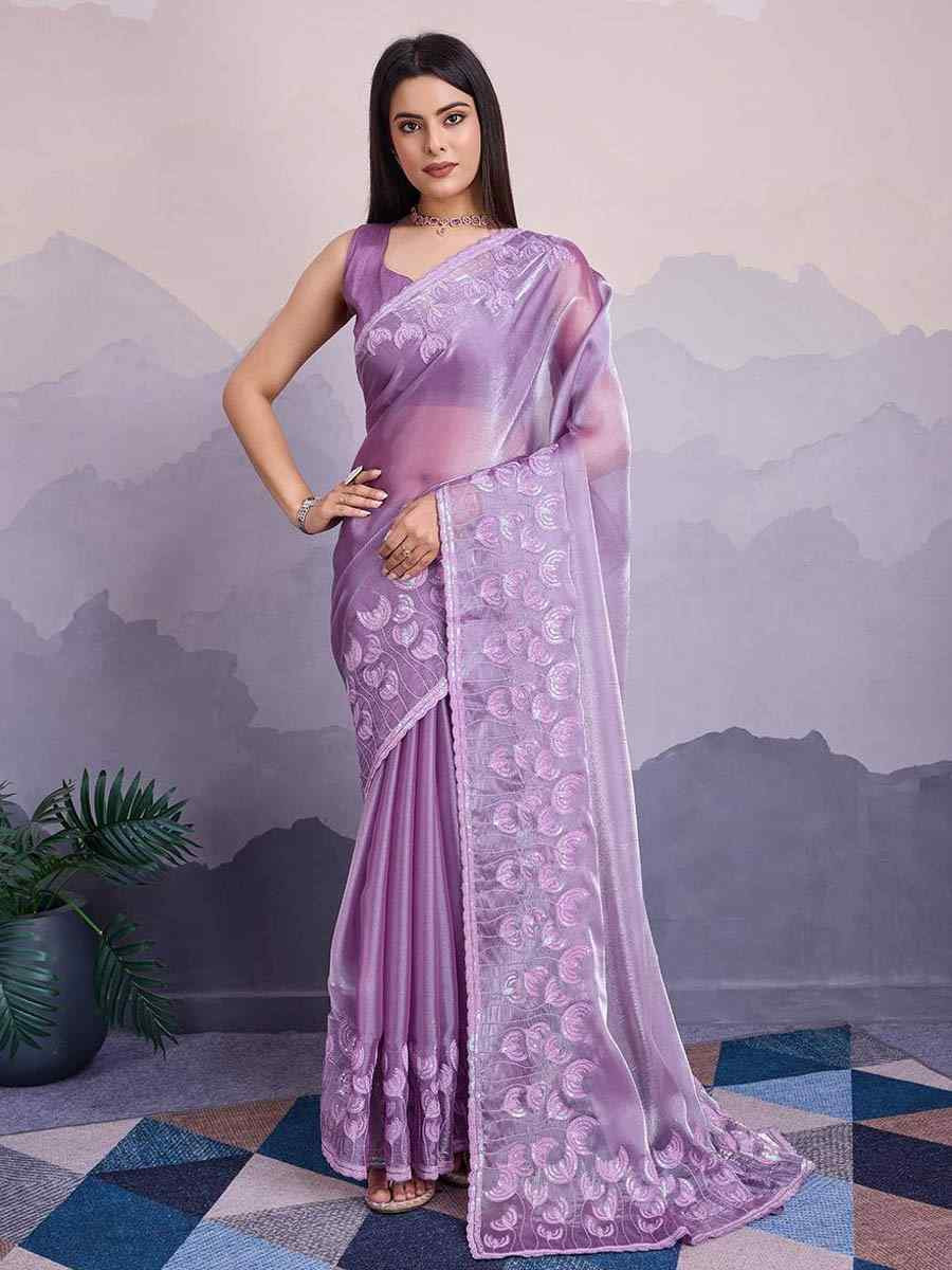 Onion Jimmy Choo Embroidered Festival Party Heavy Border Saree