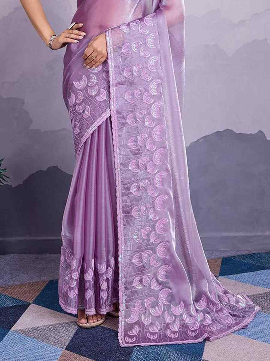 Onion Jimmy Choo Embroidered Festival Party Heavy Border Saree