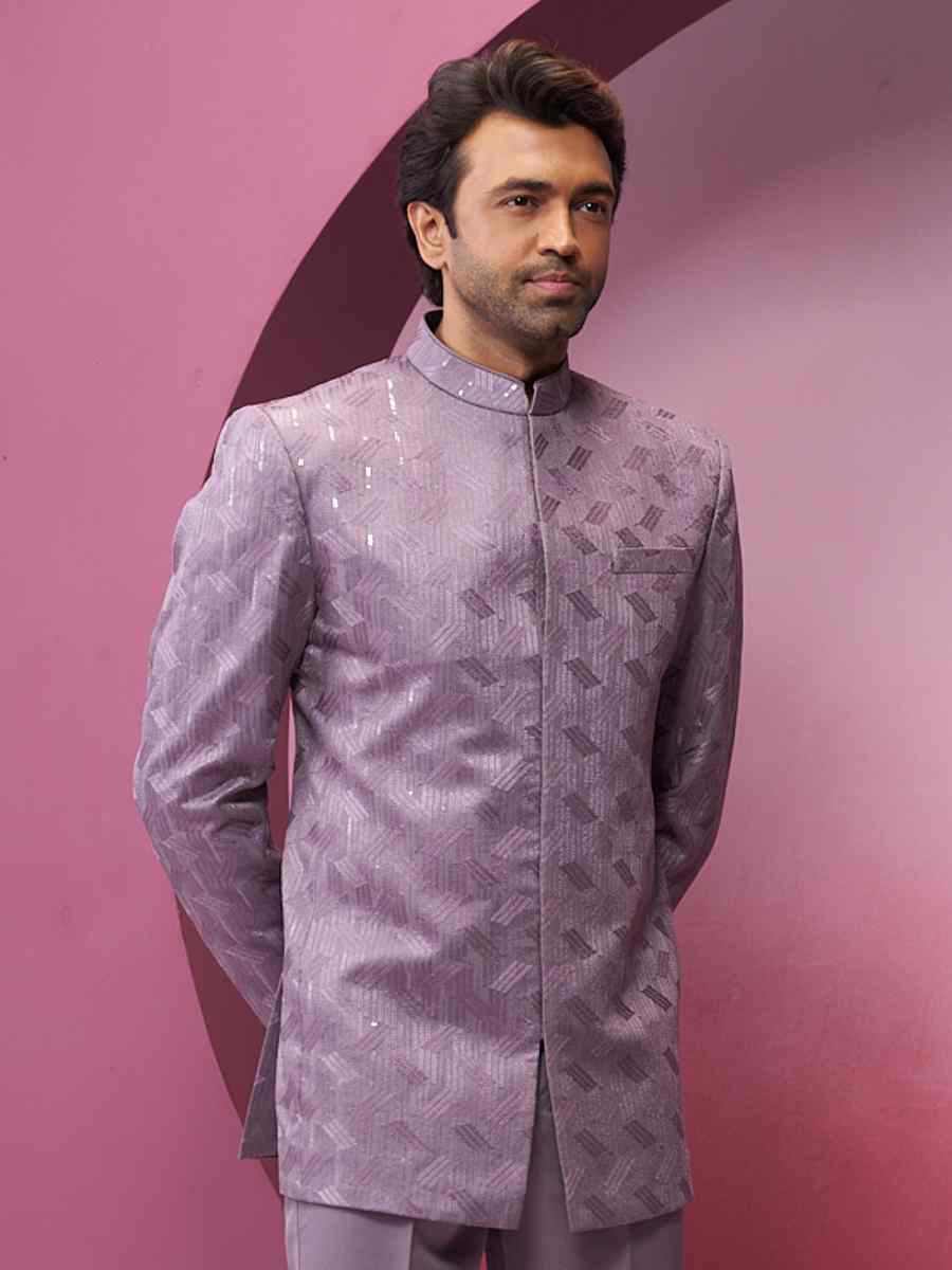 Onion Silk Embroidered Party Wedding Kurta