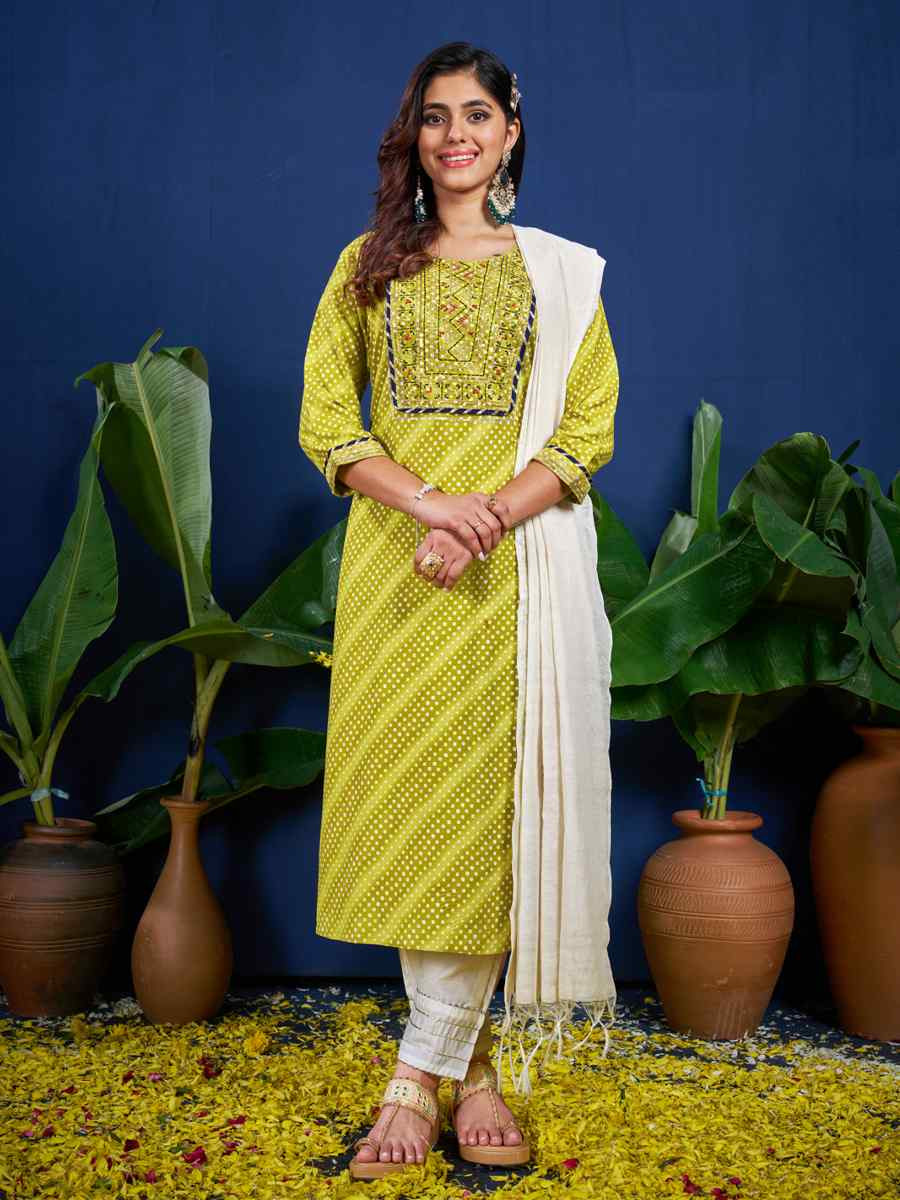 Parrot Rayon Printed Festival Casual Pant Salwar Kameez