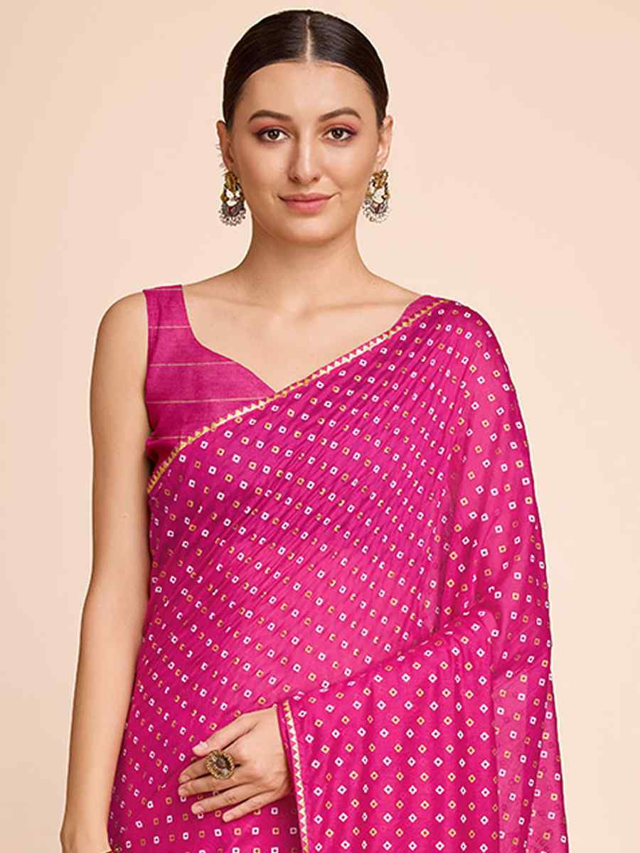 Pink Cotton Silk Handwoven Festival Casual Classic Style Saree