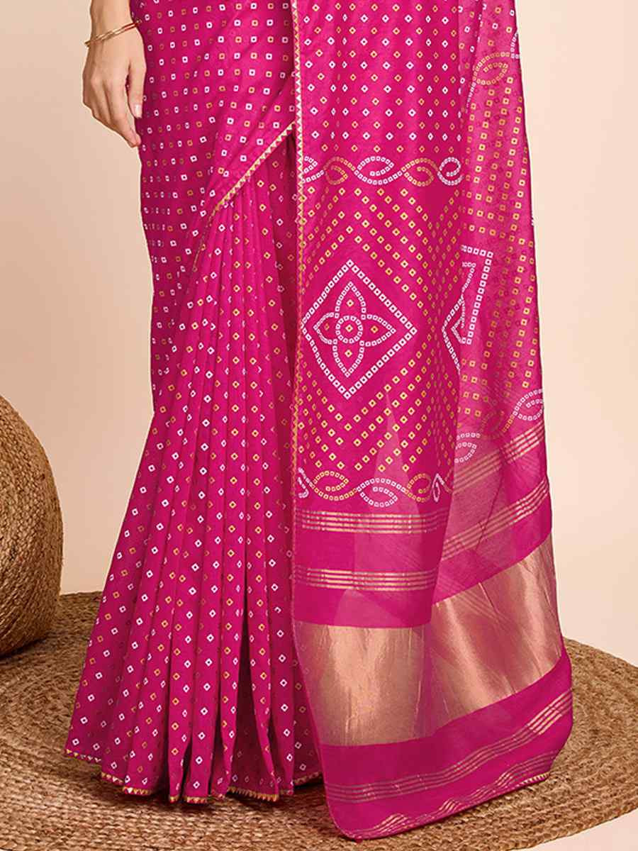 Pink Cotton Silk Handwoven Festival Casual Classic Style Saree