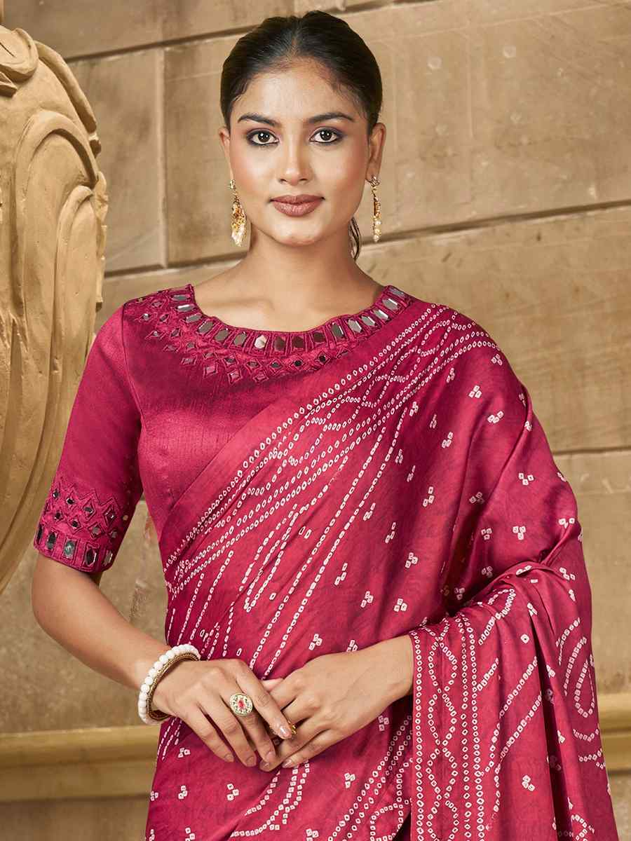 Pink Gajji Silk Handwoven Festival Casual Heavy Border Saree