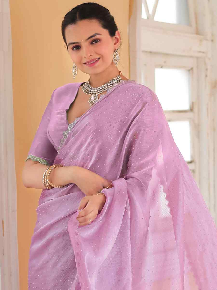 Pink Jimmy Choo Burberry Handwoven Festival Wedding Heavy Border Saree