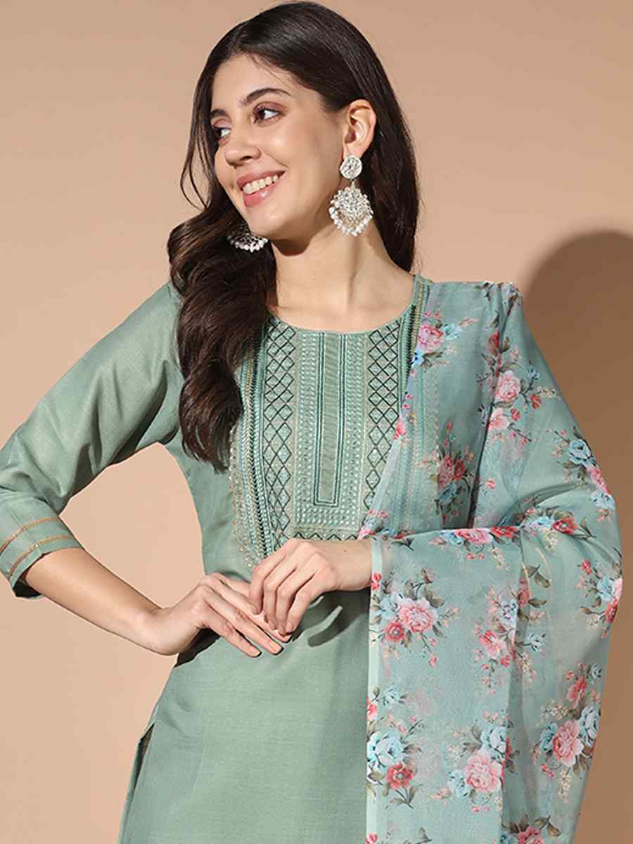 Pista Cotton Printed Festival Casual Ready Pant Salwar Kameez