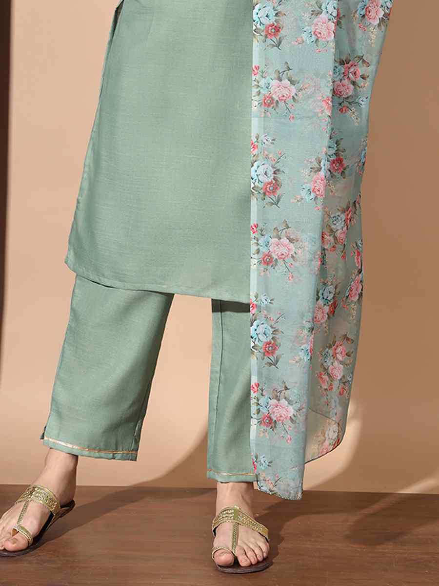 Pista Cotton Printed Festival Casual Ready Pant Salwar Kameez