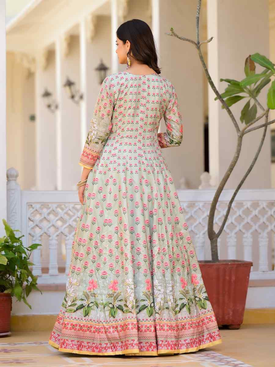 Pista Dola Silk Printed Festival Casual Gown