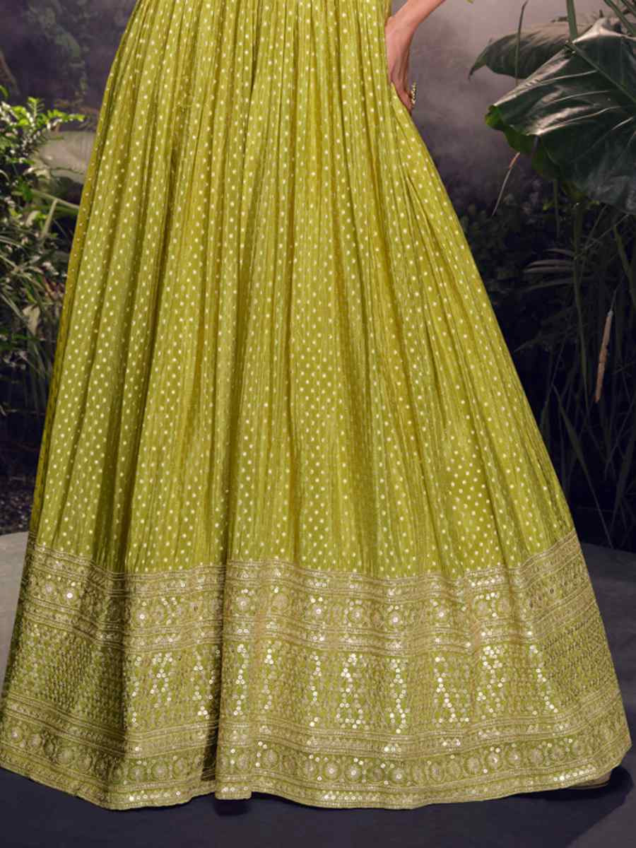 Pista Pure Viscose Jacquard Silk Embroidered Festival Casual Gown