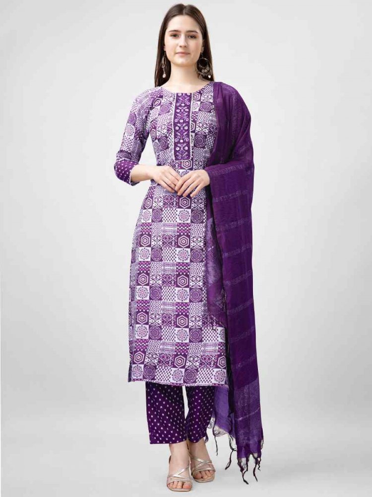Purple Rayon Embroidered Festival Mehendi Ready Pant Salwar Kameez