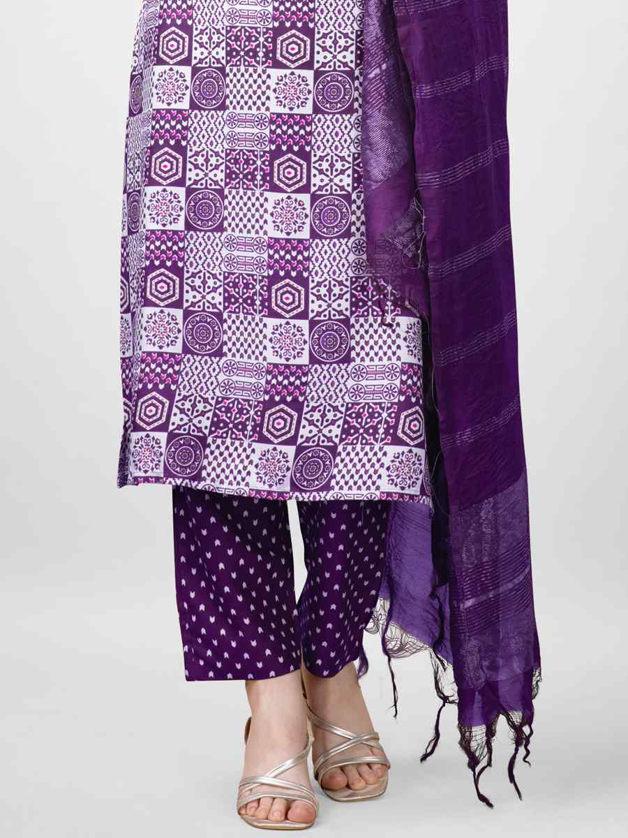 Purple Rayon Embroidered Festival Mehendi Ready Pant Salwar Kameez