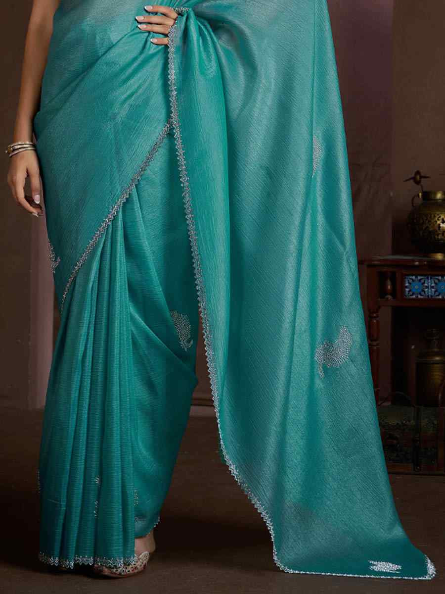 Rama Art Silk Crush Printed Festival Casual Heavy Border Saree