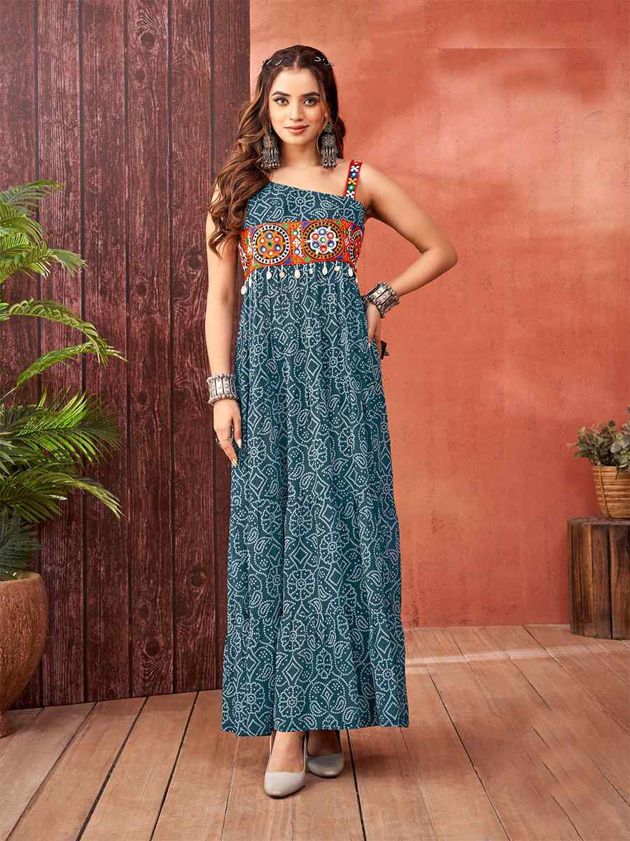 Rama Faux Blooming Georgette Printed Festival Casual Gown