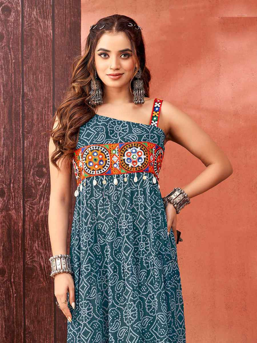 Rama Faux Blooming Georgette Printed Festival Casual Gown