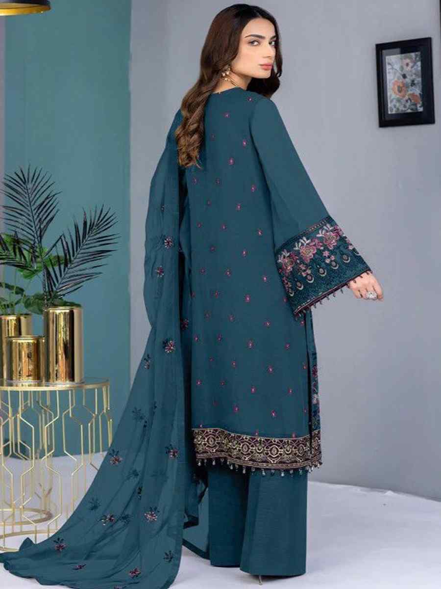 Rama Georgette Embroidered Festival Casual Pant Salwar Kameez