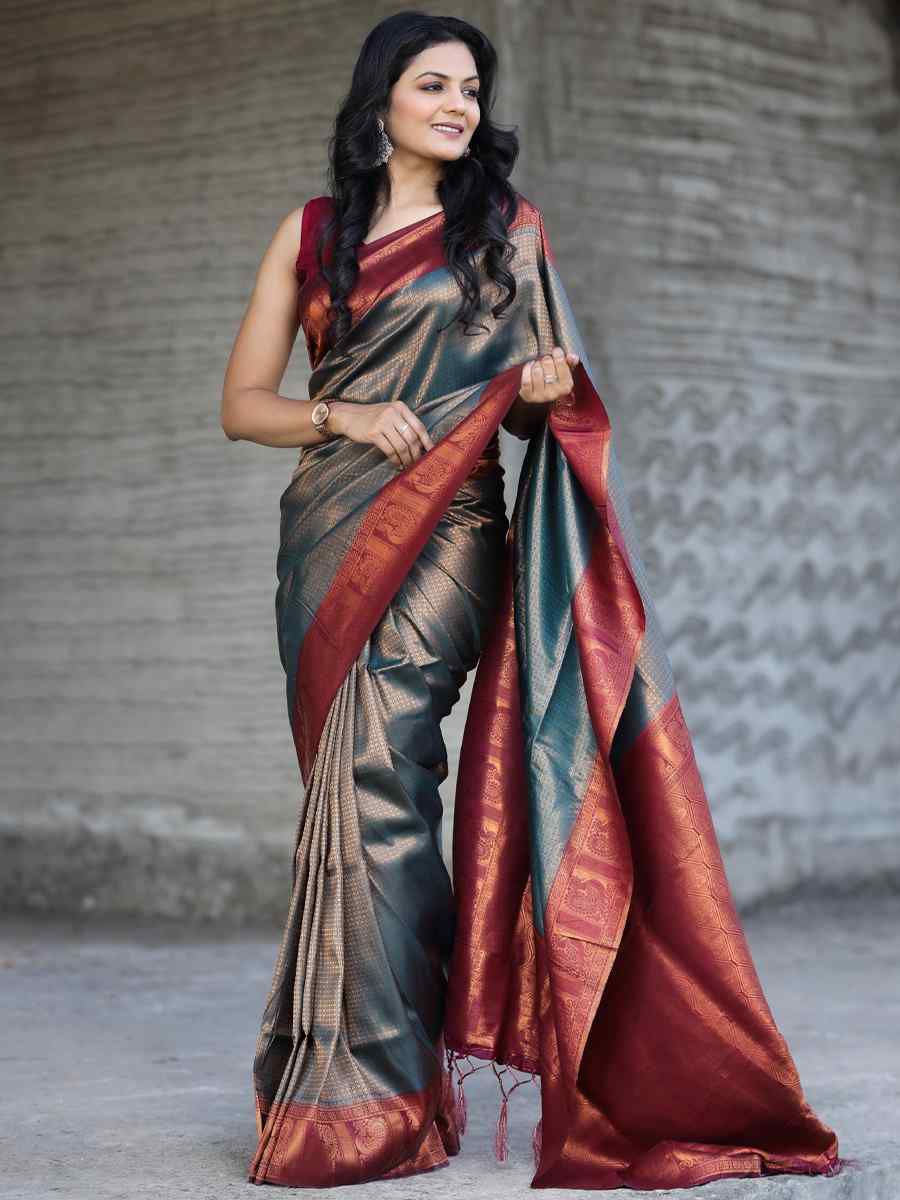 Rama Kubera Pattu Handwoven Casual Festival Heavy Border Saree