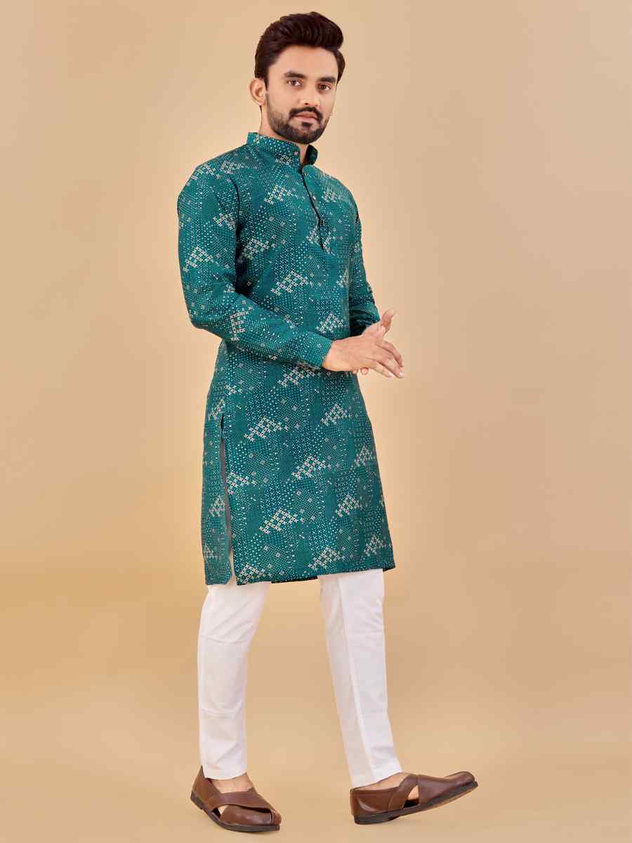 Rama Premium Soft Cotton Printed Festival Casual Kurta