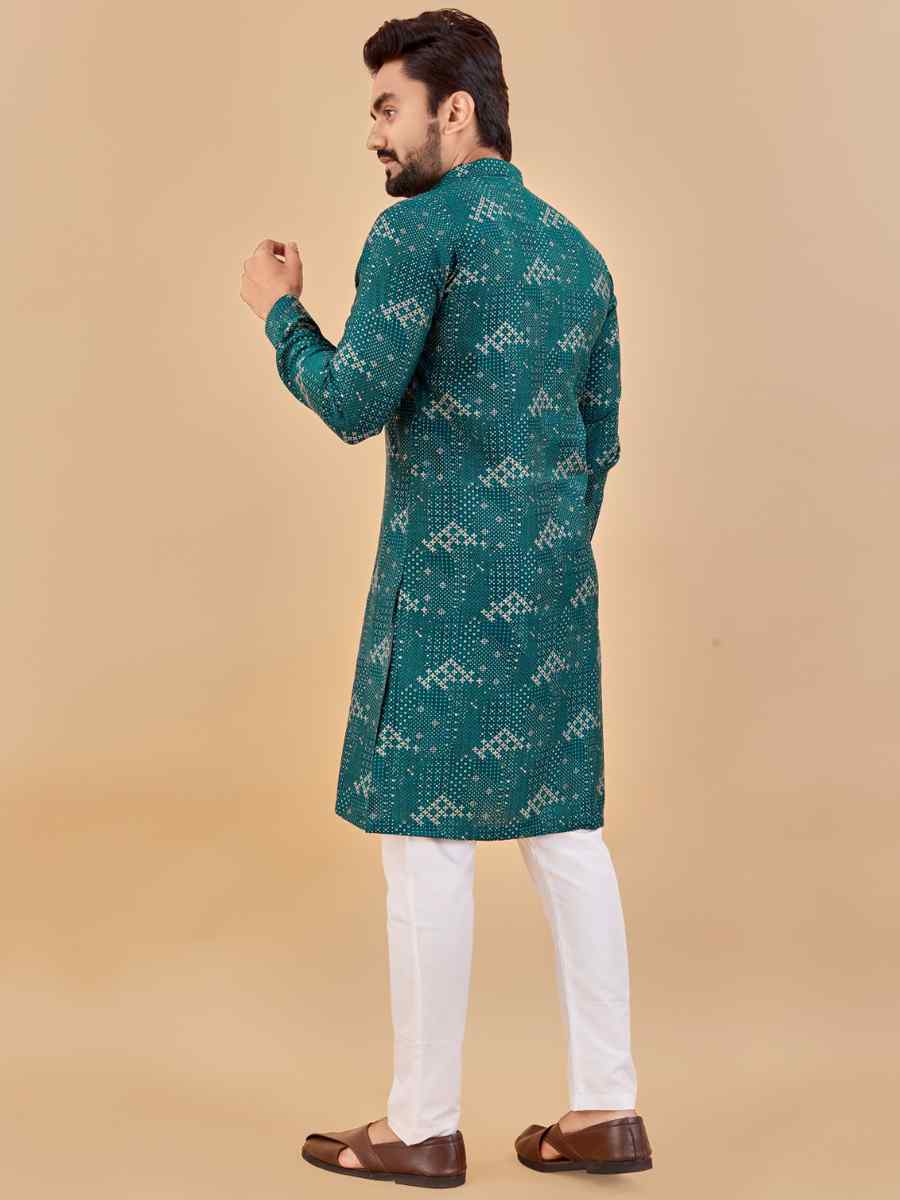 Rama Premium Soft Cotton Printed Festival Casual Kurta