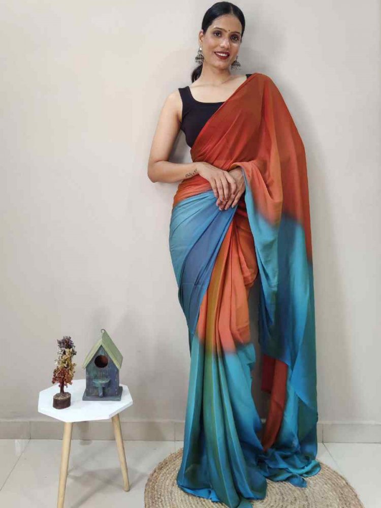 Rama Pure Soft Georgette Silk Printed Festival Casual Contemporary Saree