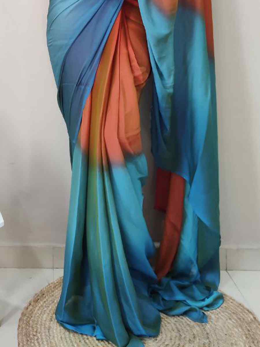 Rama Pure Soft Georgette Silk Printed Festival Casual Contemporary Saree