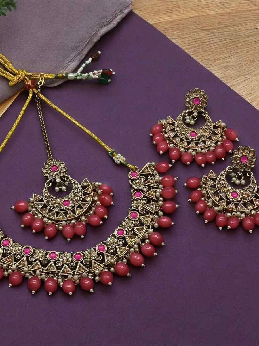 Rani Alloy Festival Wear Kundan Necklace