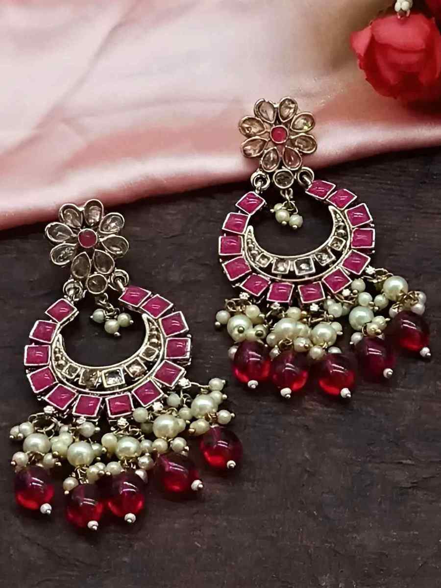 Rani Pink Alloy Festival Wear Kundan Necklace