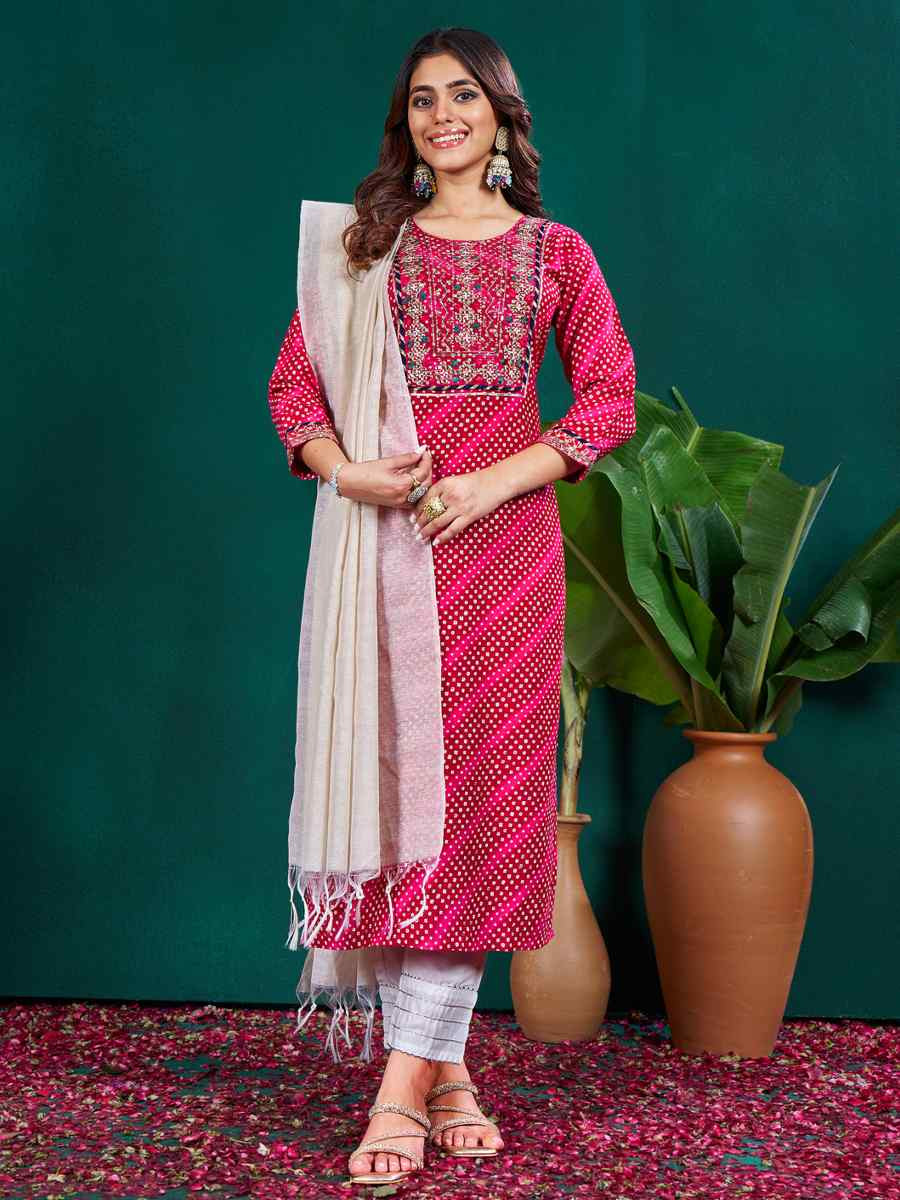 Rani Rayon Printed Festival Casual Pant Salwar Kameez