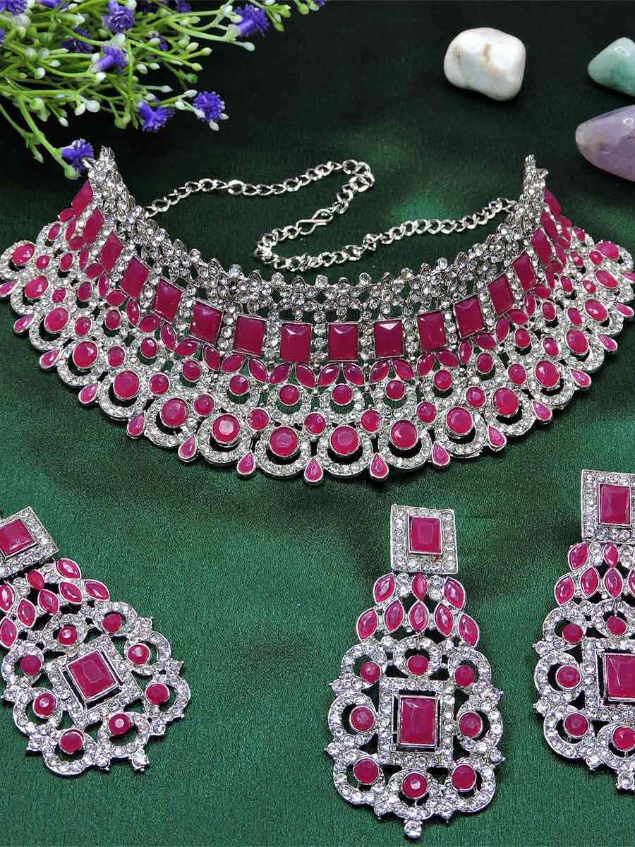 Ruby Alloy Festival Wear Kundan Necklace