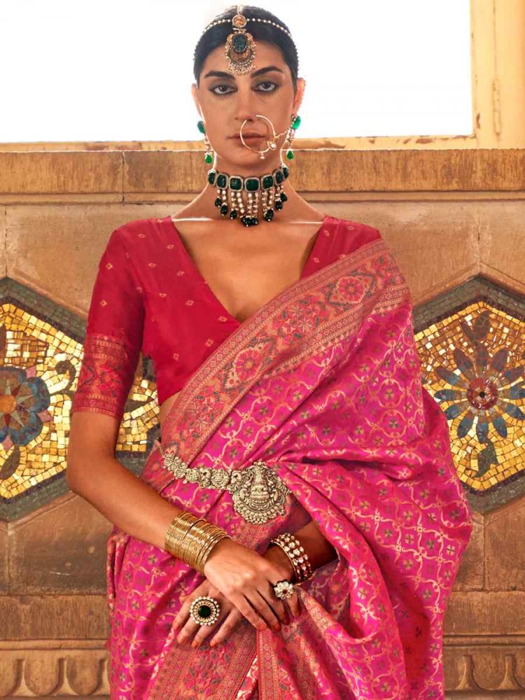 Ruby Red Embroidered Ruffled Saree Design by TORANI at Pernia's Pop Up Shop  2024