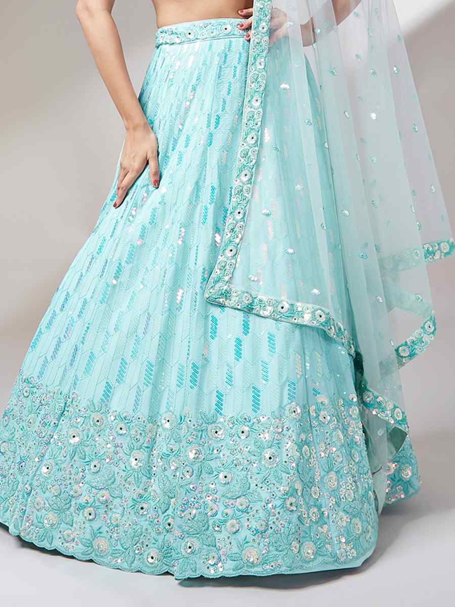 Blue Lehenga Choli Set - LC3647