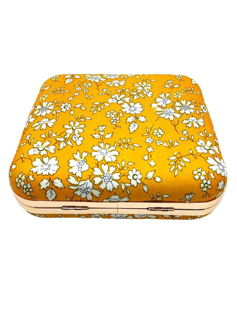 White Art Silk Festival Wear Printed Clutches