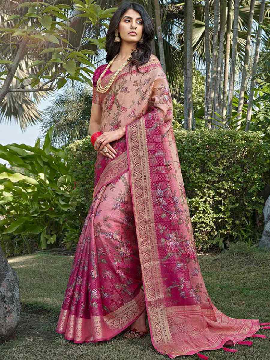 Wine Silk Handwoven Festival Wedding Heavy Border Saree